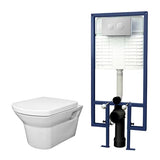 nuie 525mm Wall Hung Toilet With Soft Close Seat & Concealed Cistern