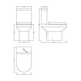 nuie Harmony 380mm Semi Flush-to-Wall Toilet Pan & Cistern