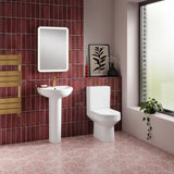 nuie Harmony 380mm Semi Flush-to-Wall Toilet Pan & Cistern