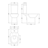 nuie Short Projection Close Coupled Toilet