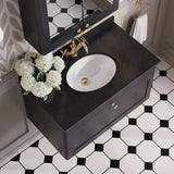 nuie Classique 1 Drawer Wall Hung Vanity Unit With 1 Tap Hole Marble Basin