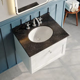 nuie Classique 1 Drawer Wall Hung Vanity Unit With 3 Tap Hole Marble Basin