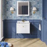 nuie Classique 1 Drawer Wall Hung Vanity Unit With 1 Tap Hole Marble Basin