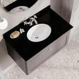nuie Classique 1 Drawer Wall Hung Vanity Unit With 1 Tap Hole Marble Basin