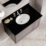 nuie Classique 1 Drawer Wall Hung Vanity Unit With 3 Tap Hole Marble Basin