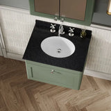 nuie Classique 1 Drawer Wall Hung Vanity Unit With 3 Tap Hole Marble Basin