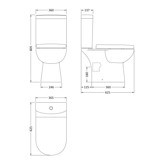 nuie Lawton Compact Toilet
