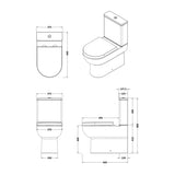 nuie Flush to Wall Toilet Rimless Pan & Cistern