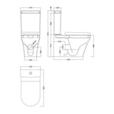 Hudson Reed Luna Flush to Wall Toilet With Seat