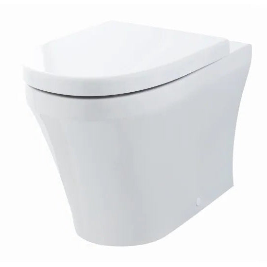 Hudson Reed Luna Round Back to Wall Toilet Pan With Seat