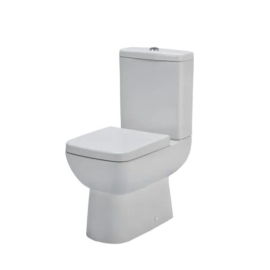 nuie Short Projection Semi Flush to Wall Close Coupled Toilet Pan