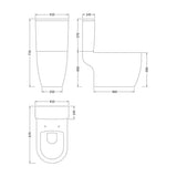 nuie Provost Semi Flush to Wall Close Coupled Toilet Pan