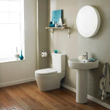 nuie Provost Semi Flush to Wall Close Coupled Toilet Pan