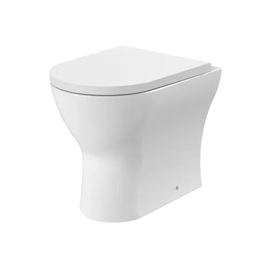 BC Designs Rimless Back to Wall Toilet Pan With Seat