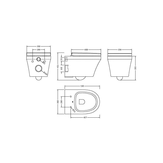 BC Designs Wall Hung Pan