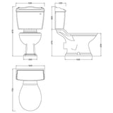 Old London Chancery Traditional Close Coupled Toilet