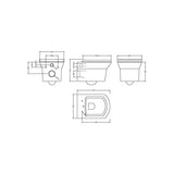 BC Designs Wall Hung Pan With Soft Close Seat
