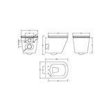 BC Designs Rimless Wall Hung Pan Square Rimless