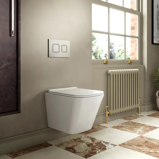 BC Designs Rimless Wall Hung Pan Square Rimless