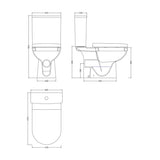 nuie Contemporary 410mm Close Coupled Toilet