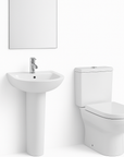 Bathroom Basic white ceramic Set - 4 Items