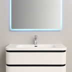 Wendy white and black wall hung vanity set 1000MM X 500MM