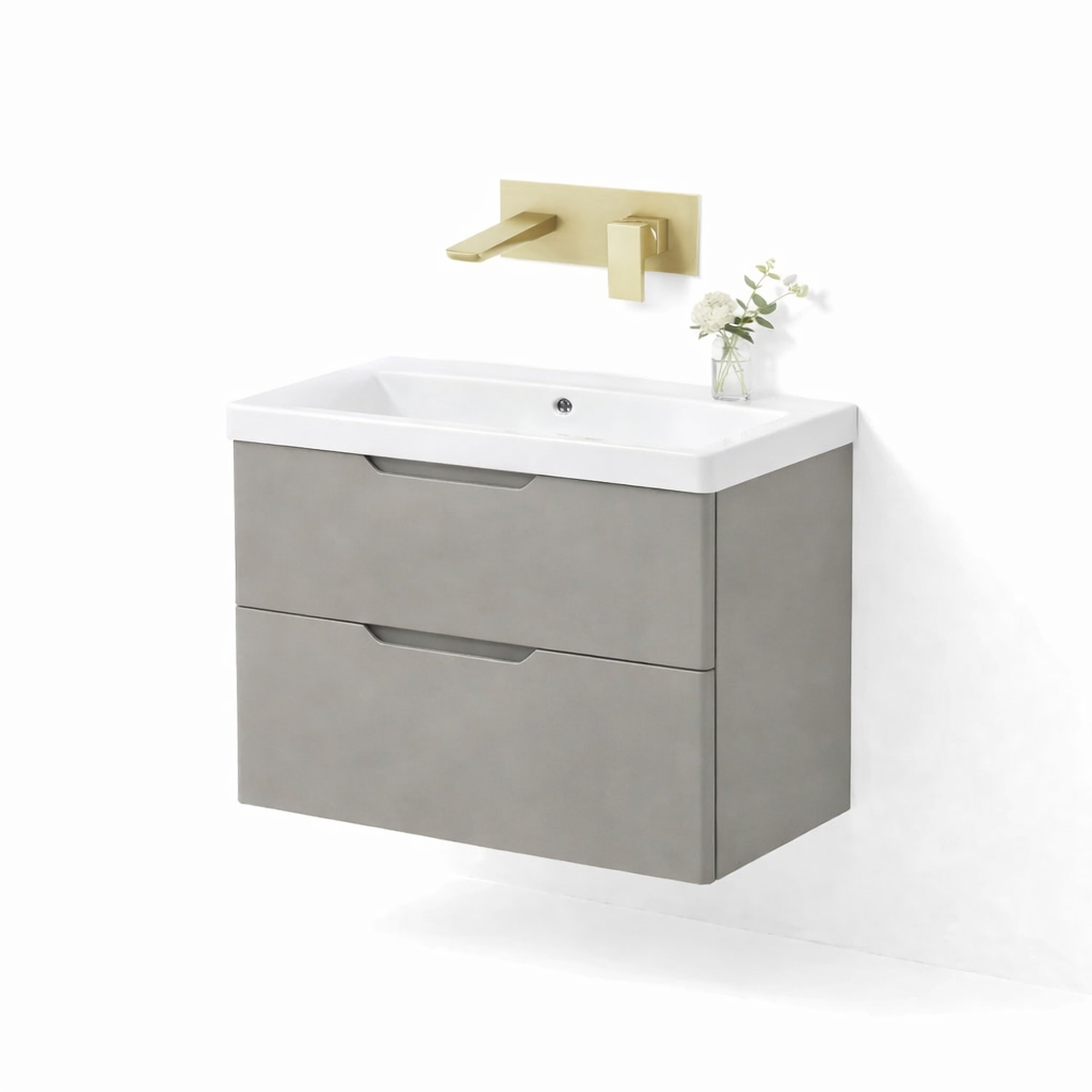 Bailyn matte latte wall hung vanity 0TH 600mm