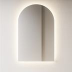 ARC CURVED TOP LED ANTI FOG MOTION SENSOR MIRROR 1000MM X 800MM