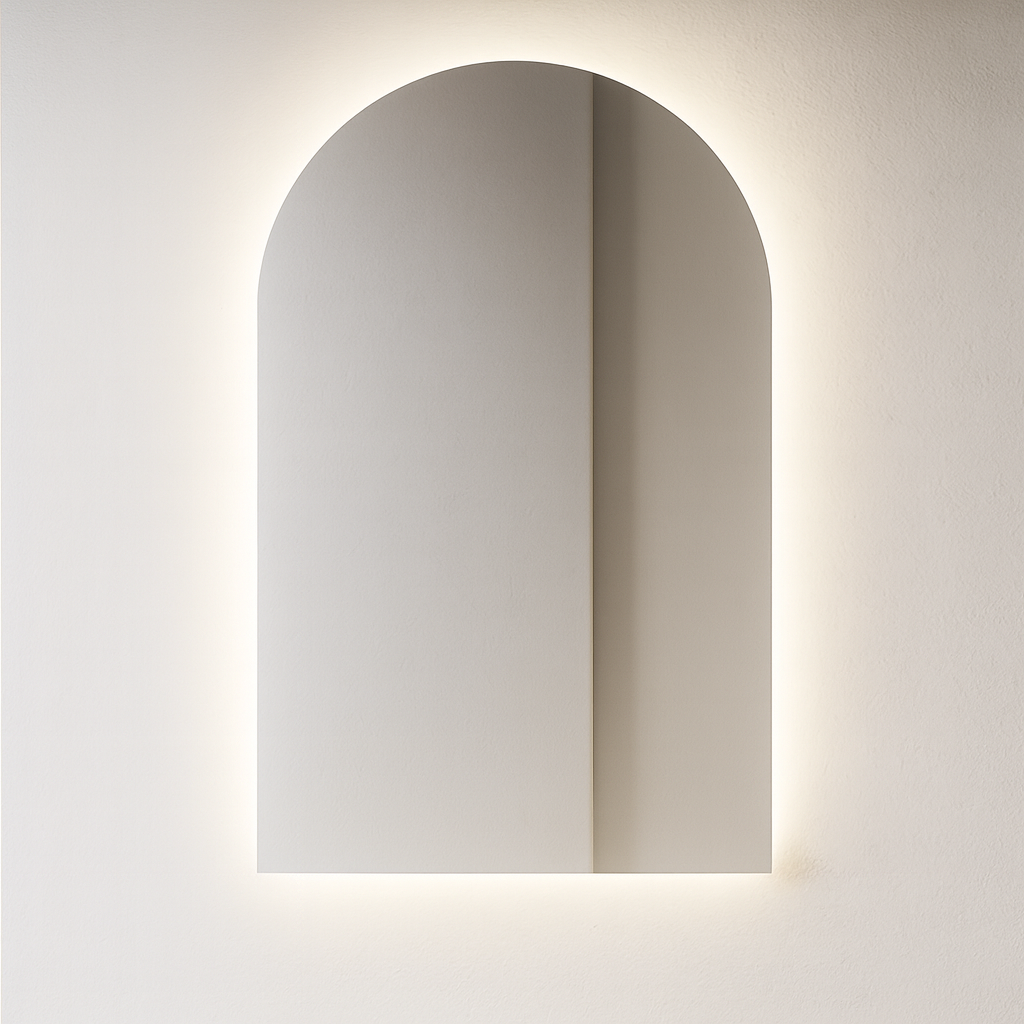 ARC CURVED TOP LED ANTI FOG MOTION SENSOR MIRROR 1000MM X 800MM