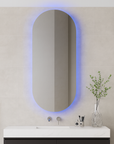 SLIM VERTICAL OVAL LED ANTI FOG SENSOR MOTION MIRROR 500MM X 800MM