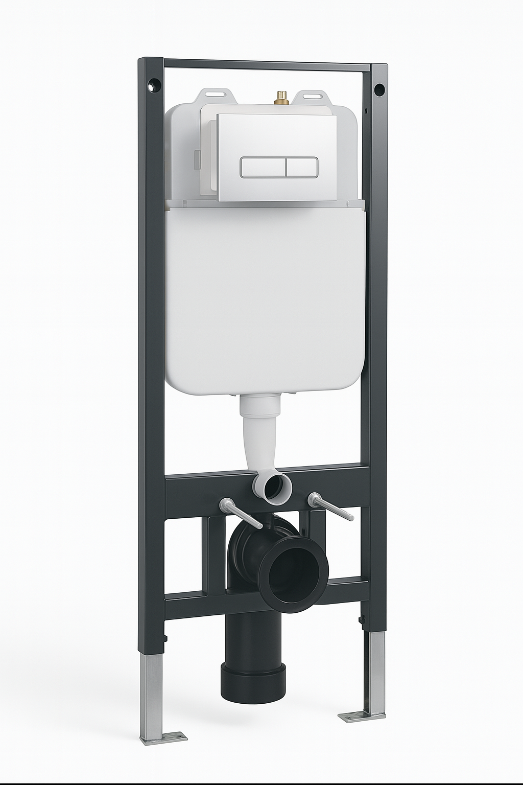 Cistern and White Wall Hung Toilet Set