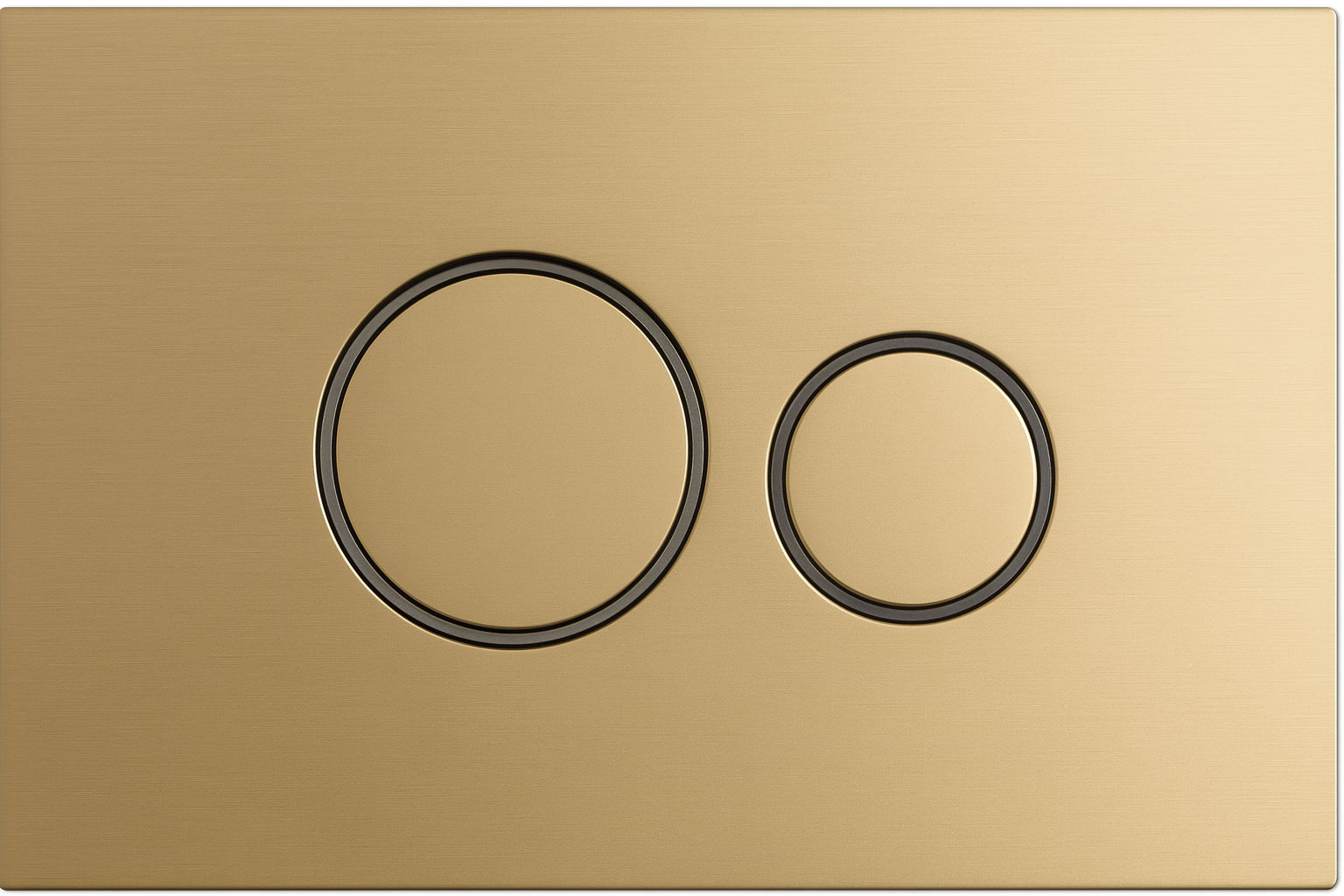 Brushed gold flush plate circular design