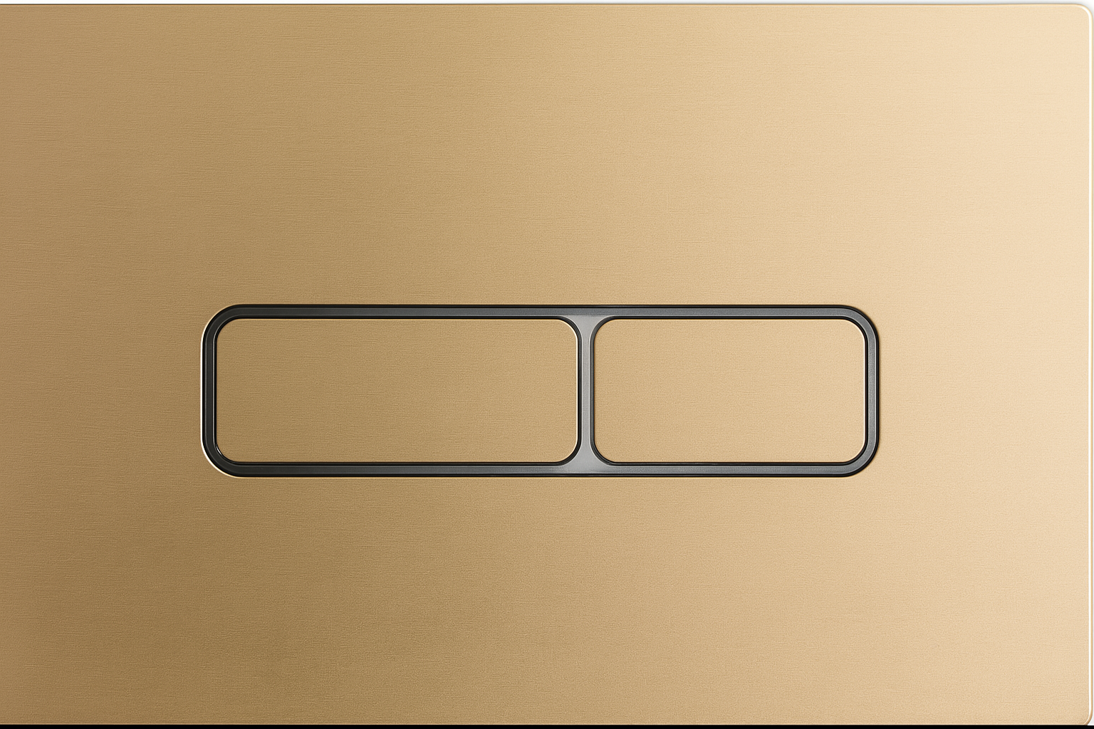 Brushed Gold flush plate square button design
