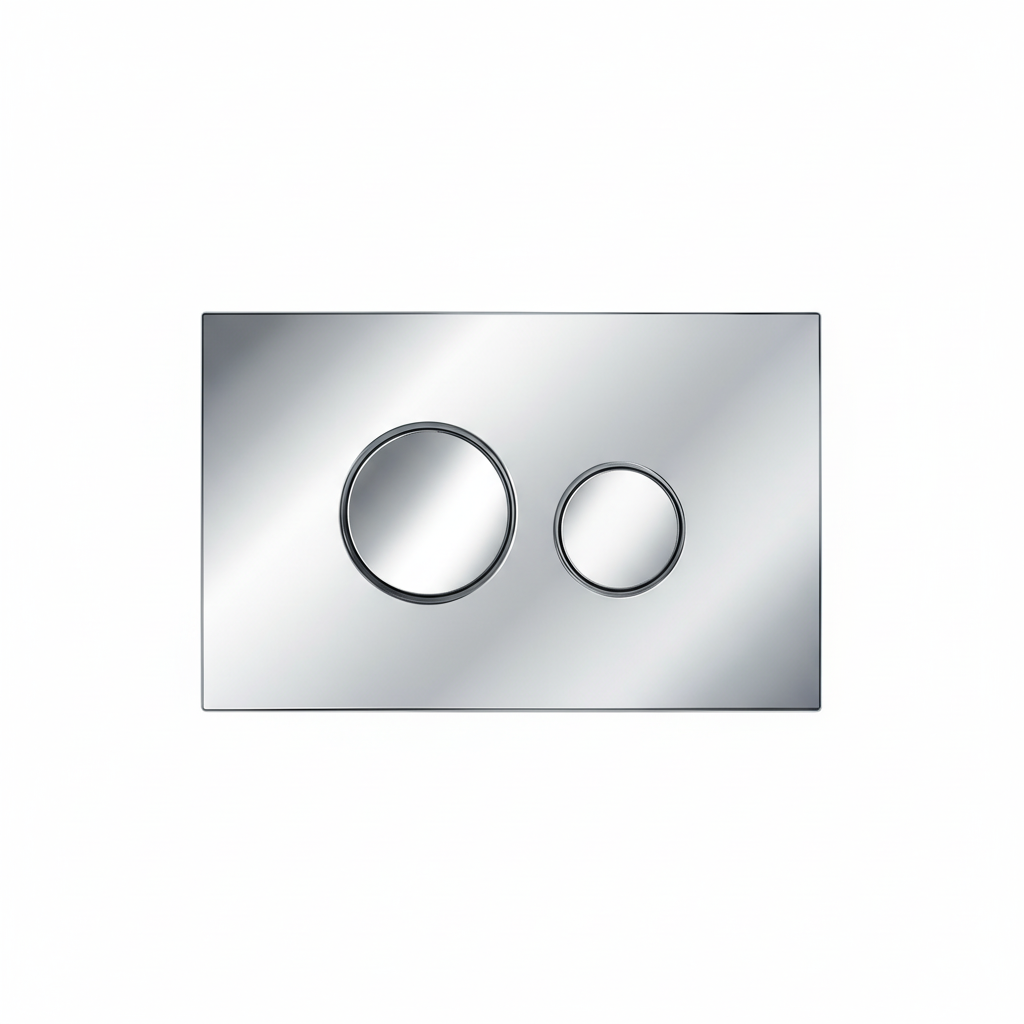 Circular Dual Flush Plate Polished Chrome