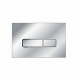 Square Dual Flush Plate Polished Chrome