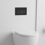 Square Dual Flush Plate Matte Black