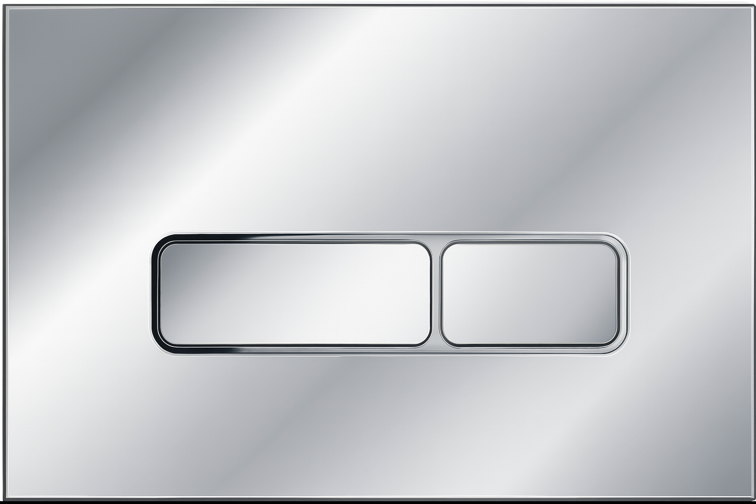 Chrome flush plate square button deign