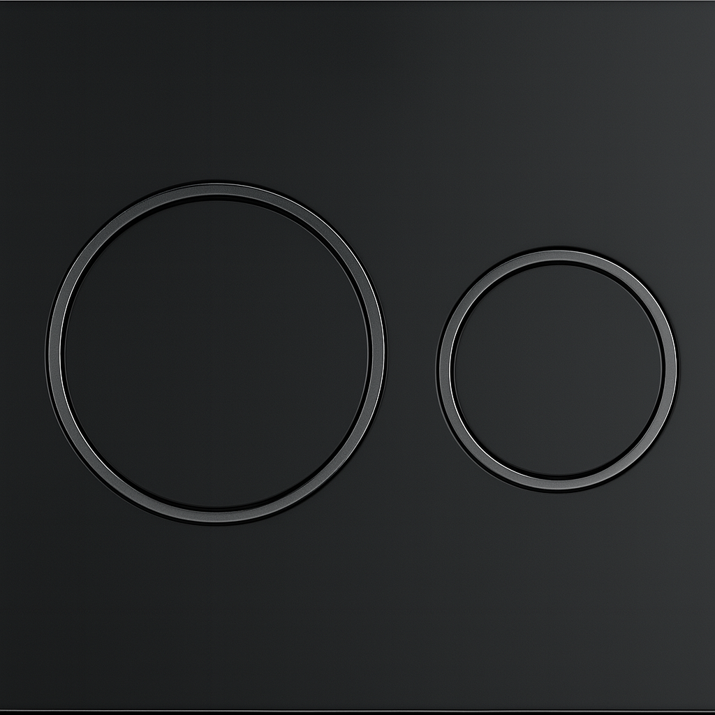 Black flush plate circular design