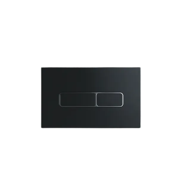 Square Dual Flush Plate Matte Black