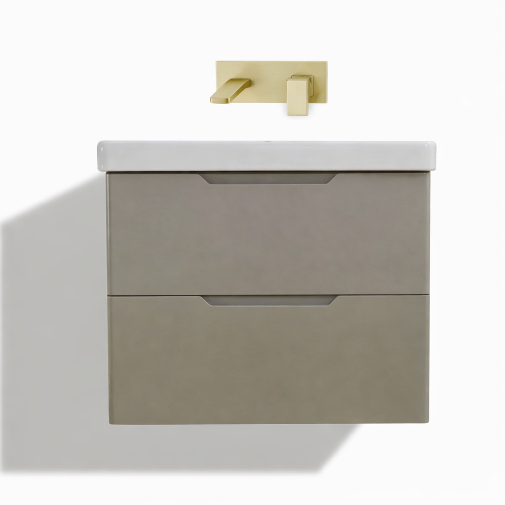 Bailyn matte latte wall hung vanity 0TH 600mm