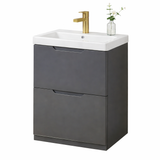 Judy Slimline floor standing vanity unit inc basin 600mm