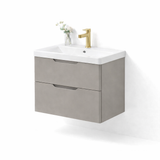 Bailyn matte latte wall hung vanity 600mm