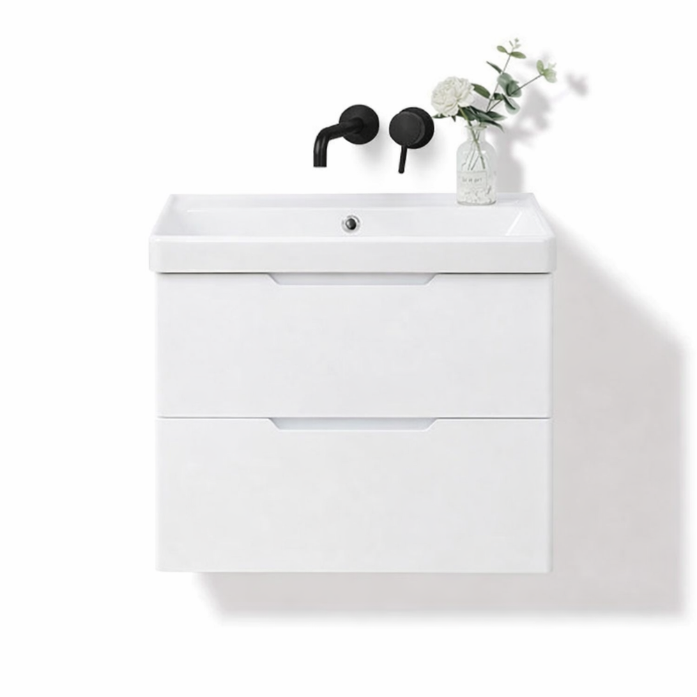 Bailyn matte white wall hung vanity 0TH 600mm