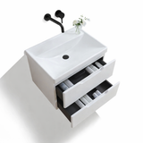 Bailyn matte white wall hung vanity 0TH 600mm