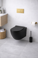 Marvel Matte Black Wall Hung rimless Toilet