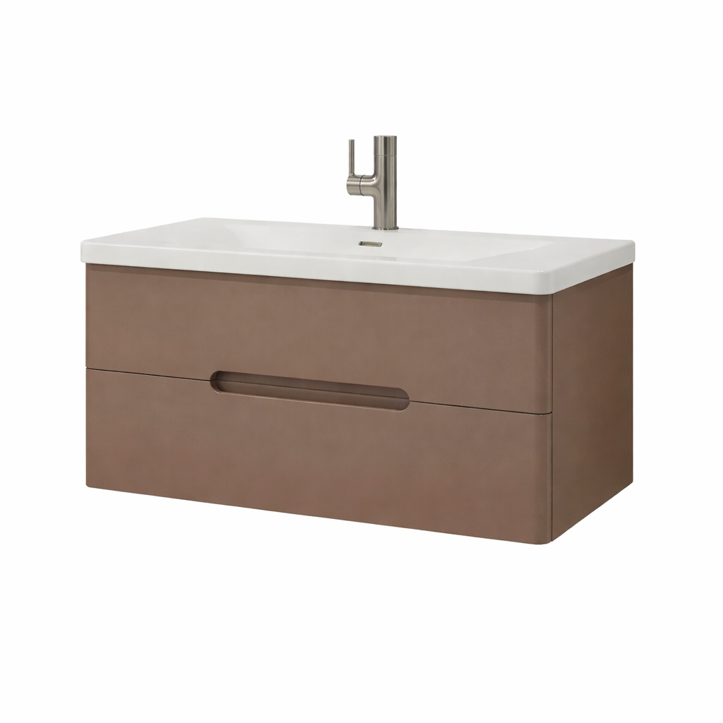Daisy Taupe Tapestry wall hung vanity 900mm
