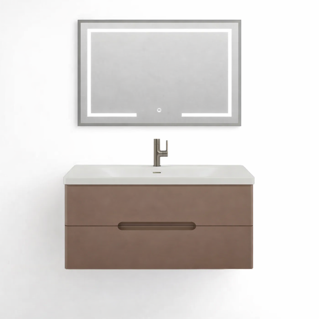 Daisy Taupe Tapestry wall hung vanity 900mm