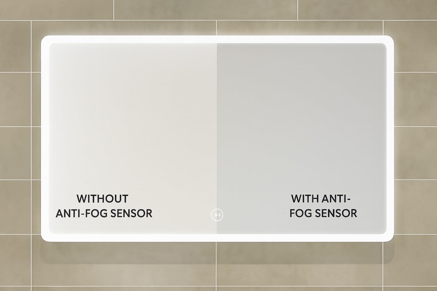 XL RECTANGULAR LED ANTI FOG MOTION SENSOR MIRROR 1300MM X 800MM