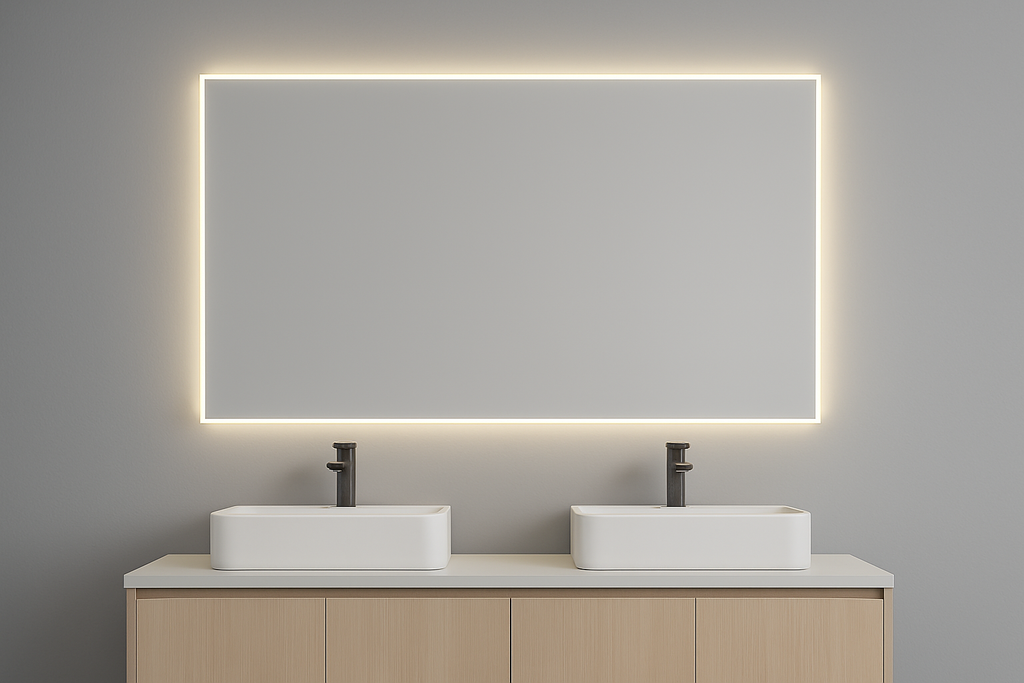 HORIZONTIAL LED ANTI FOG MOTION SENSOR MIRROR 800MM X 600MM