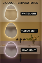 TEAR DROP LED ANTI FOG MOTION SENSOR MIRROR 700MM X 900MM
